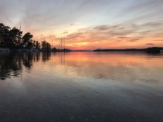 Sunset at sea