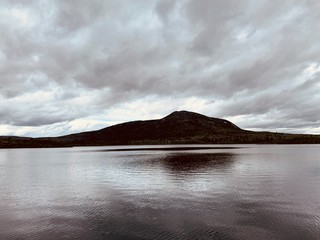 lake and mountains