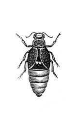 Illustration of Beetle in the old book Encyclopedic dictionary by A. Granat, vol. 3, S. Petersburg, 1896