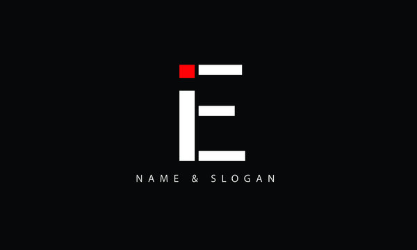 IE, EI, I, E abstract letters logo monogram