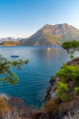 Fototapeta na wymiar Adrasan coastal view in Antalya Province in Turkey