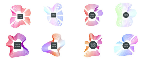 Modern set of abstract banners. Isolated Vector illustration for banners. Template for web design, poster, mobile app