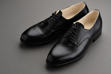 Male shoes. Derby. Men's fashion leather shoes