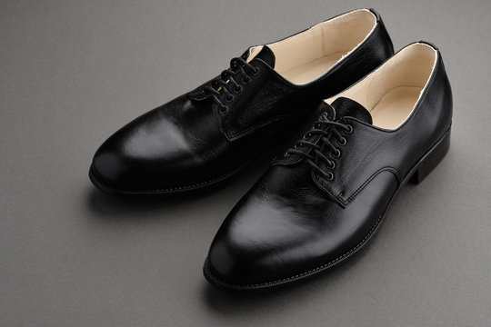 Male shoes. Derby. Men's fashion leather shoes