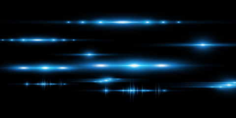 Obraz premium Light blue vector special effect. Glowing beautiful bright lines on a dark background.