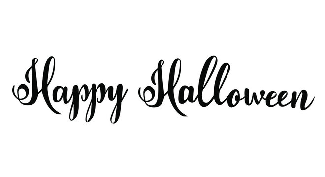 Happy Halloween hand lettering vector