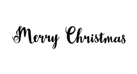 Merry Christmas hand lettering vector