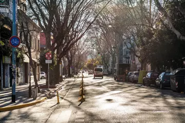Zelfklevend Fotobehang Avenida Borges in Palermo (or Soho) Buenos Aires, Argentina, in winter © Roel