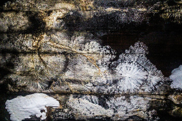 Mineral deposits on the ceiling of Taya Caves, Kanagawa Prefecture, Japan.