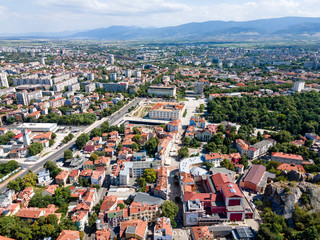 Aerial view of City of Plovdiv, Bulgaria