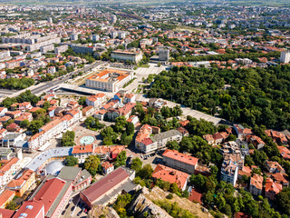 Aerial view of City of Plovdiv, Bulgaria