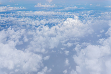 Blue Sky background with tiny Clouds.