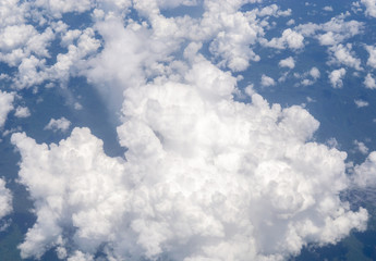 Blue Sky background with tiny Clouds.