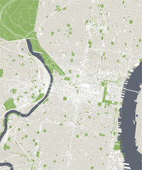 map of the city of Philadelphia, Pennsylvania, USA - 372472187