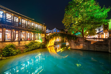 Folk houses and rivers in Zhouzhuang Ancient Town