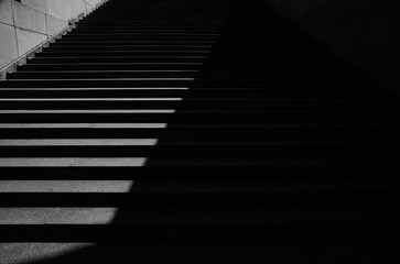 Sun shadow stairs