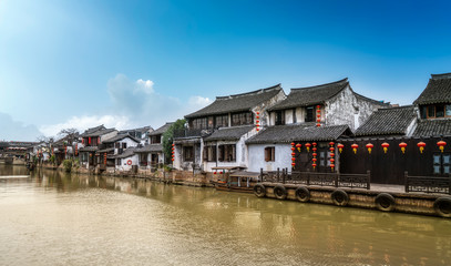 Fototapeta na wymiar Houses and rivers in Xitang ancient town