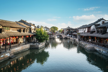 Fototapeta na wymiar Houses and rivers in Xitang ancient town