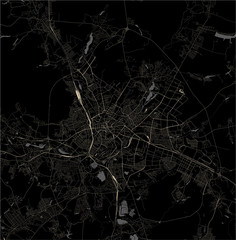 map of the city of Kharkiv, Ukraine