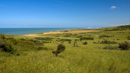 Obraz premium Opal Coast landscape, near Escalles, France
