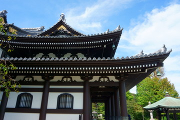 Fototapeta na wymiar Japan. Kannon-do (Main hall) of Hesedera temple commonly called the Hase-kannon is one of the Buddhist temples in the city of Kamakura in Kanagawa Prefecture