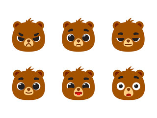 Obraz premium The emoticon of brown bear - Feedback emoticon smiley.