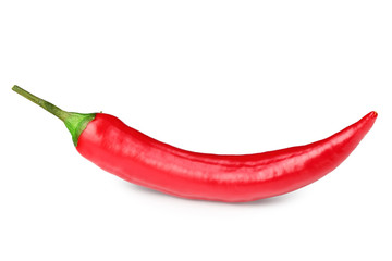 red hot chili peppers isolated on white background
