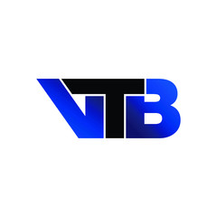 VTB letter monogram logo design vector