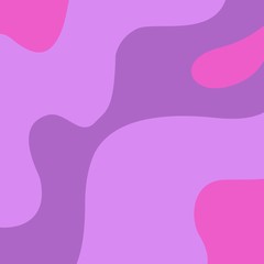 Illustration, a bright background of waves, pink, purple flowers.