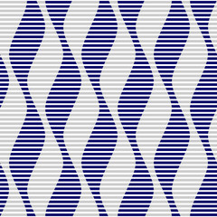 Vector geometric texture. Monochrome repeating pattern with curving wavy lines.