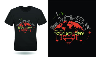 World Tourism Day T-shirts Design template