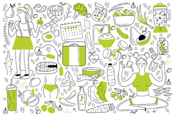 Diet doodle set