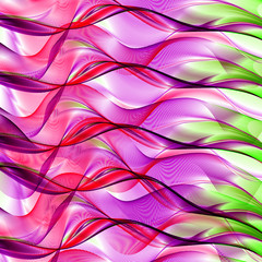 Colorful smooth light lines wave background. Rainbow-colored. Vector illustration
