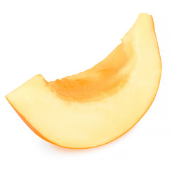 piece of ripe sweet melon isolated on white