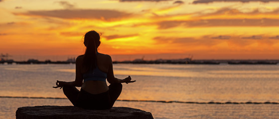 Lifestyle woman yoga exercise and pose for healthy life. Young girl or people pose balance body...