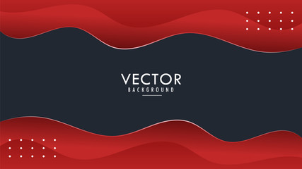 Liquid, Fluid, Wavy, Wave. Background, Wallpaper Vector Design Graphic. Abstract Modern Gradient. Light Red Black. EPS10