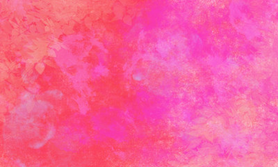 abstract background : red and pink grunge style with leaves
