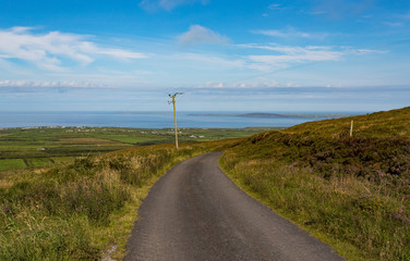 Fototapeta na wymiar Road through rural north county Kerry in the republic of Ireland