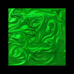 Abstract paper green, shiny with uneven surface - black background - vector. Design element