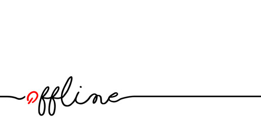 Slogan offline with on off switch, unplugging. Family unplug break time zone. Social media. Disconnected or no wifi signal icons. unplugged or unplug area signs. Phrase line pattern. Funny motivation 