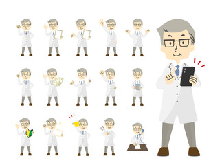 Obraz premium 医師の全身ポーズセット