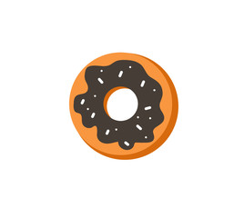 Donut with strawberry cream vector