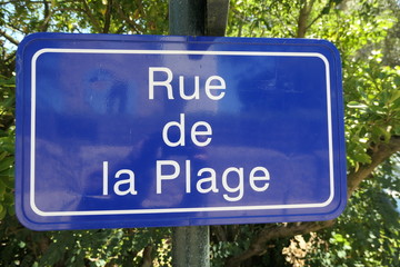 Fototapeta premium rue de la plage panneau