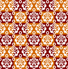 abstract seamless pattern with flowers