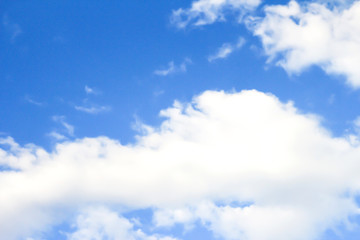 Sky with clouds for background. The sky is blue.