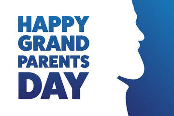 National Grandparents Day. Holiday concept. Template for background, banner, card, poster with text inscription. Vector EPS10 illustration.