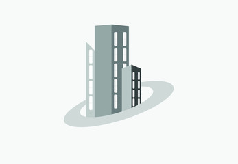 Real estate logo design, graphic design, vector illustration, business icon
