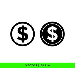 Money icon vector logo design template