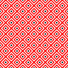 Bulgarian embroidery style red seamless vector pattern