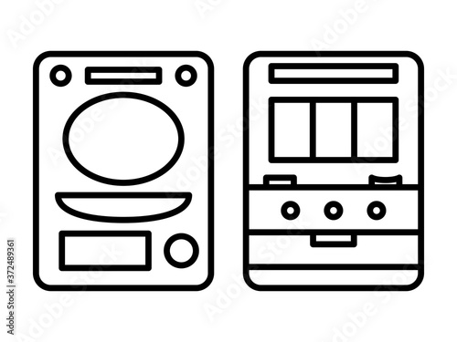 Fototapete アイコン パチスロ パチンコ スロット イラスト Nissat
